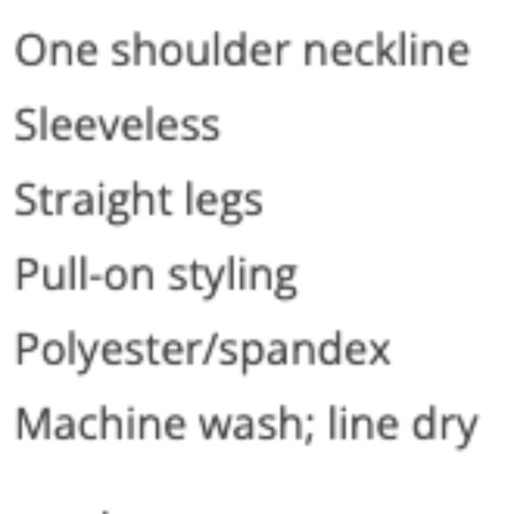 Moa Moa One Shoulder Sleeveless Pull-On black Jumpsuit XL - Picture 5 of 8